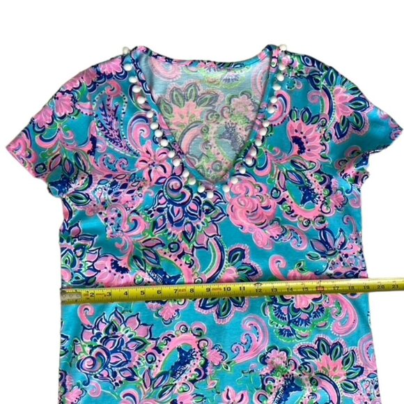 Lilly Pulitzer Etta dress in Blue Horizon Jungle Sunrise - Picture 14 of 16